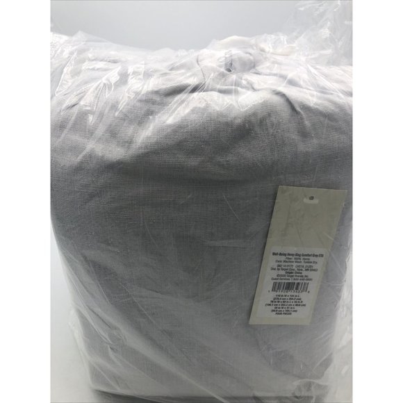 Casaluna  King Size Washed Well-being Hemp Sheet Set Gray - Picture 4 of 6